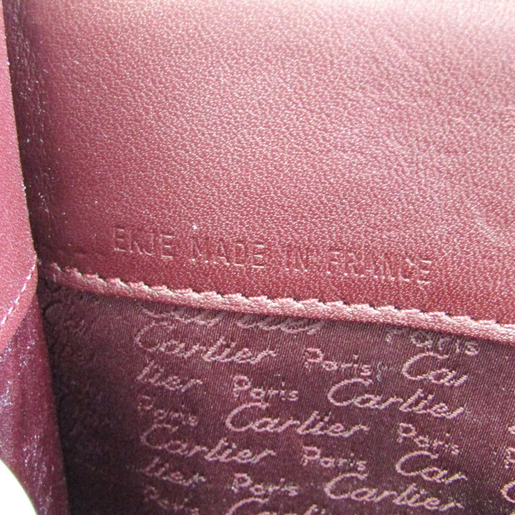 Tote Leather Women's Cartier Bordeaux Pre-Owned Bag (Good) Cabochon