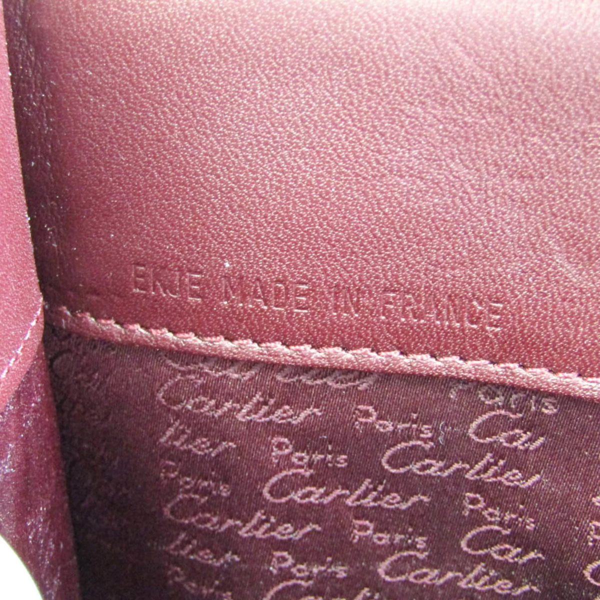 Tote Leather Women's Cartier Bordeaux Pre-Owned Bag (Good) Cabochon