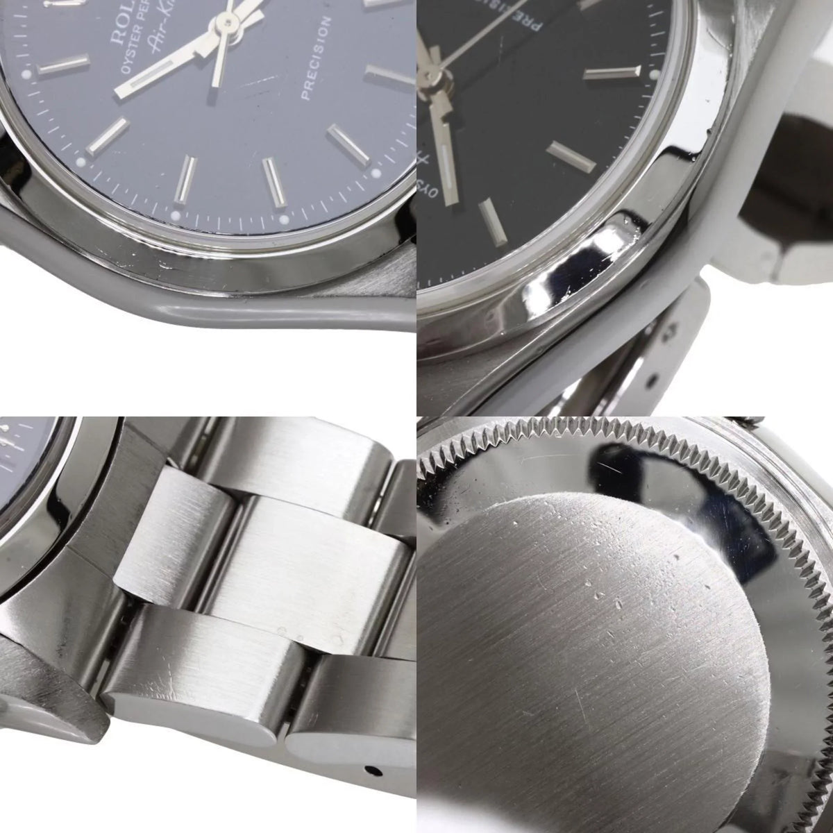 ROLEX Pre-Owned Steel Stainless 14000M Watch (Good) SS Rolex King Air Men's