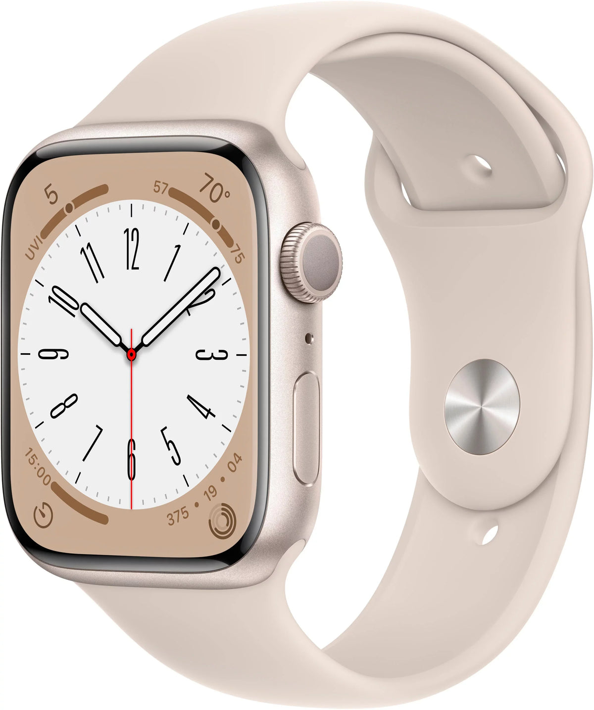 Series 8 MNUP3LL/A Band Sport Starlight 45mm Restored Watch 8 Aluminum (Refurbished) Starlight Apple Gen