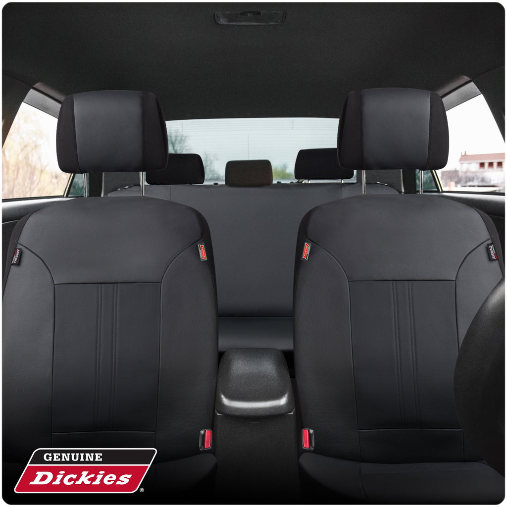 Vegan Seat Petersen Leather 43645WDI 3-Piece Black Covers, Dickies Car Genuine
