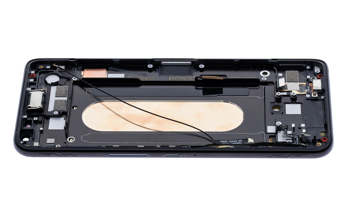 Phone ROG 2 For Asus (Refurbished) OLED Compatible (Matte Assembly (ZS660KL) Replacement Frame Black) With