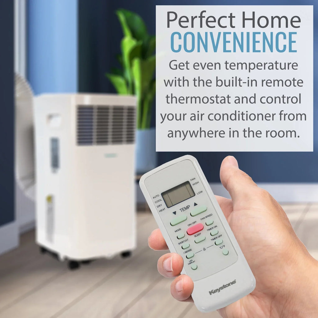 Air Keystone a Remote BTU Portable Sq. Room with Ft. Conditioner I up for 250 5,000 115V Sense to Control