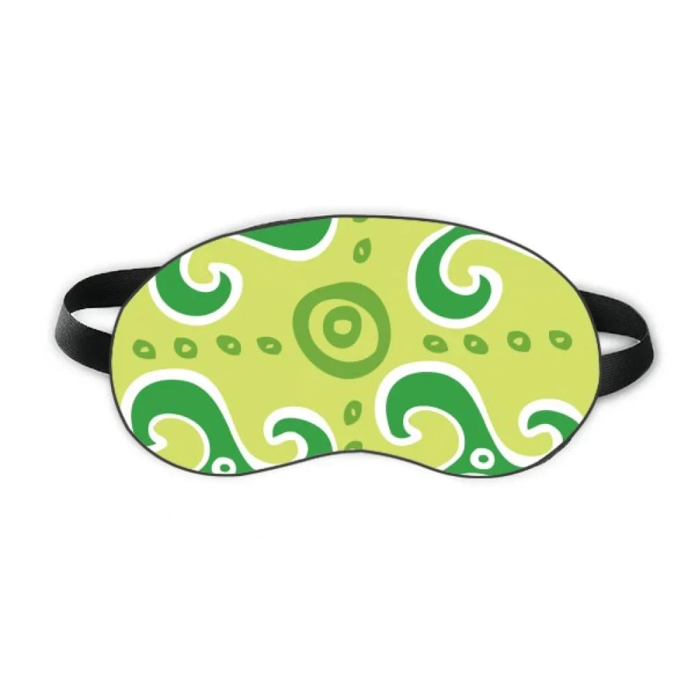 Soft Blindfold Ancient Mexico Shade Cover Totems Eye Spiral Dart Civilization Sleep Night Shield Green