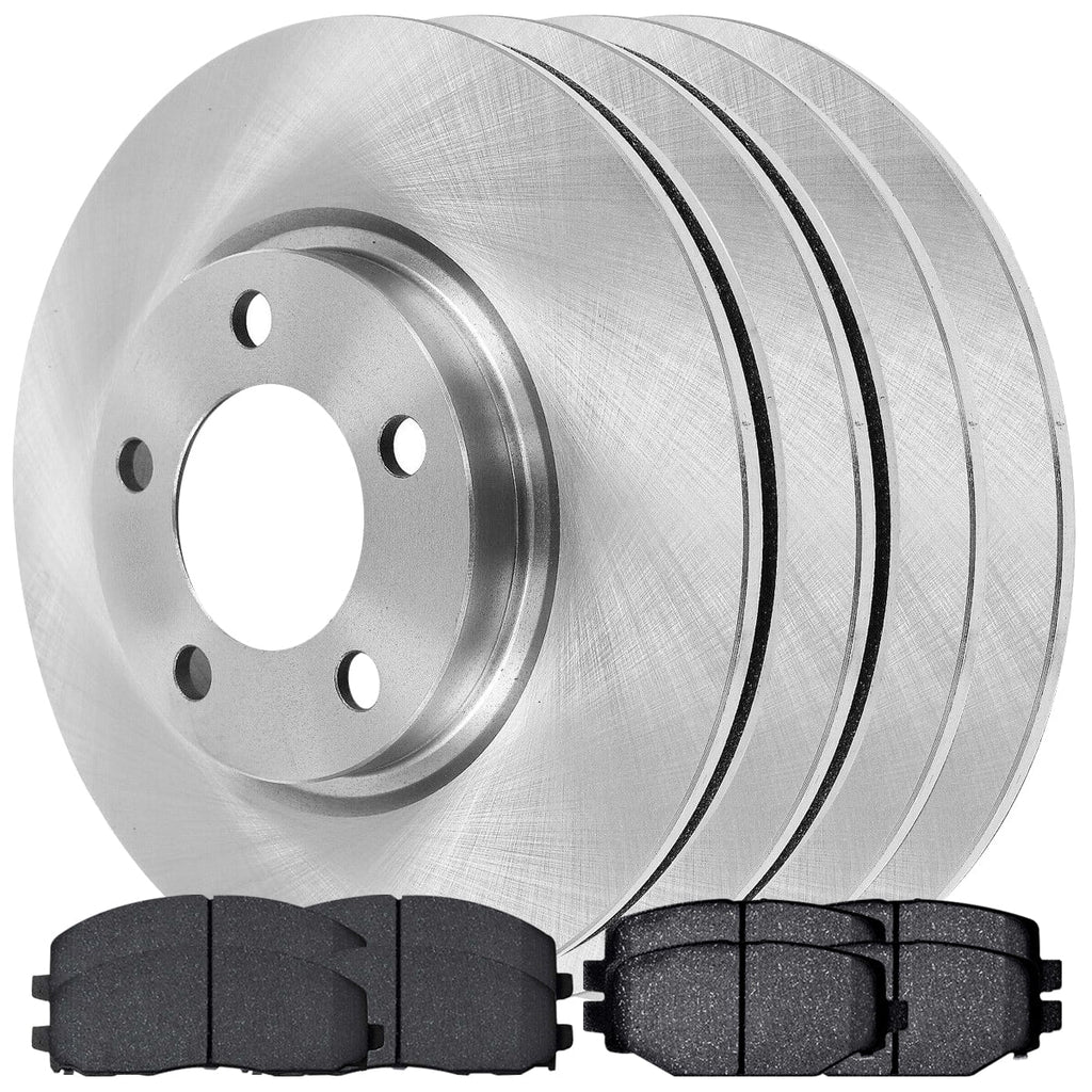2012 C/V and V6 Chrysler AWD Kit Replacement for Front AutoShack 2012-2016 Ceramic Pads Grand and Routan Brake 2.4L Journey FWD 2013-2015 VW Rear Country Rotors Dodge 3.6L Caravan Town Ram 2012-2020 &