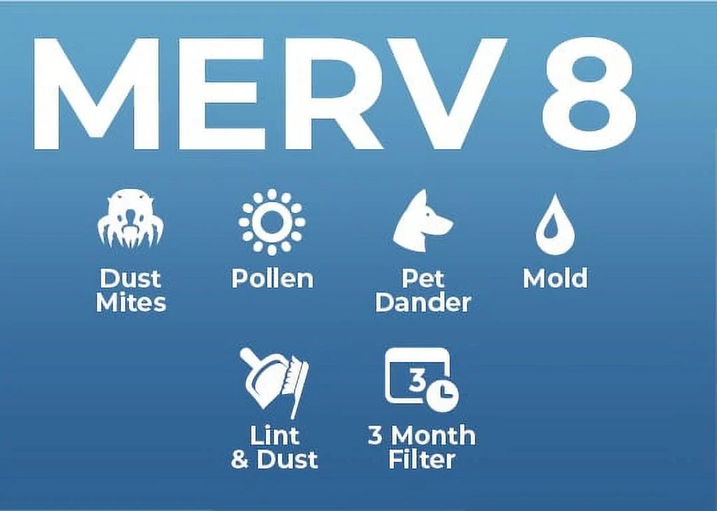 Filters. Pleated MERV Air Pack 24x24x4 AC Furnace 8 4