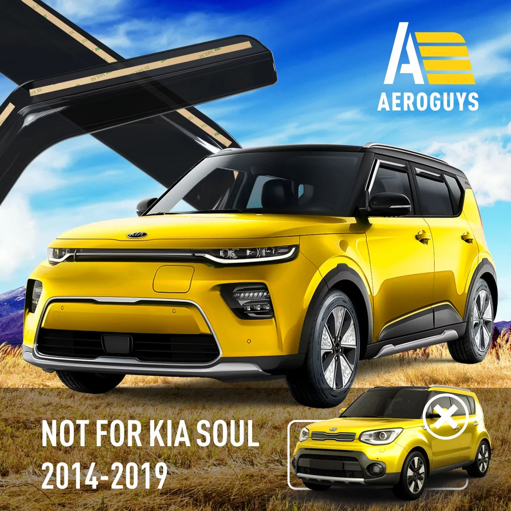 AG0284 Vent Guards Fit for 4pcs. Extra Kia Accessories- Visors, Window Car Sun Visors Window Deflectors 2020-2024, AEROGUYS Rain Durable Soul Wind Visors, in-Channel