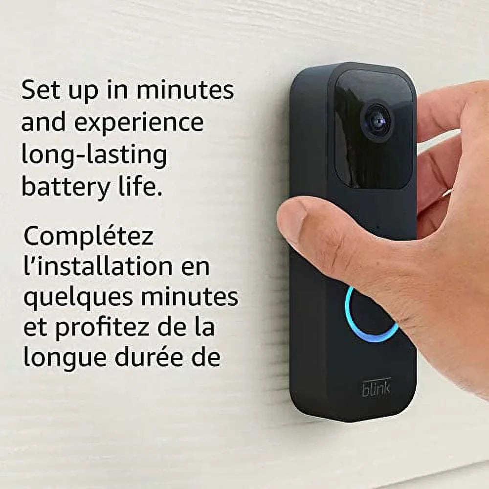 2 wired Two-way and Introducing Sync audio, — (Black) Alexa and HD wire-free chime + Blink enabled video, alerts Video Doorbell motion Module or | app