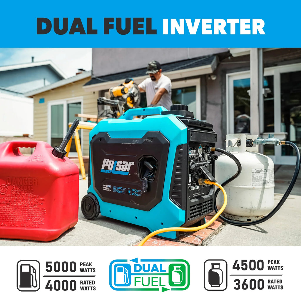 Start Pulsar Fuel RV with 5000-Watt Dual Generator Inverter Sentry CO Ready Remote and