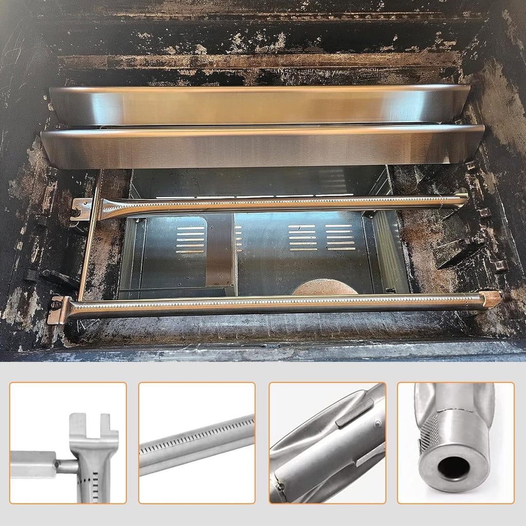 Burner (2007-2010), E310 67820 E320 Set Grill Stainless EP320 Genesis 300 Genesis Tube Side Control Grill Grills for Series S320 67722 with EP310 Weber Replacement Knobs, S310 Burner 34-1/4 Inch Steel