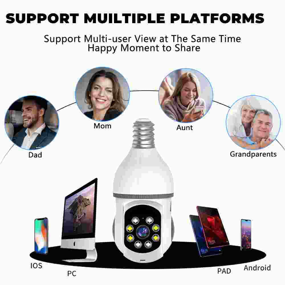 Detection, Camera, Home Motion Bulb with Vision Kepeak WiFi Clear Cameras Security
