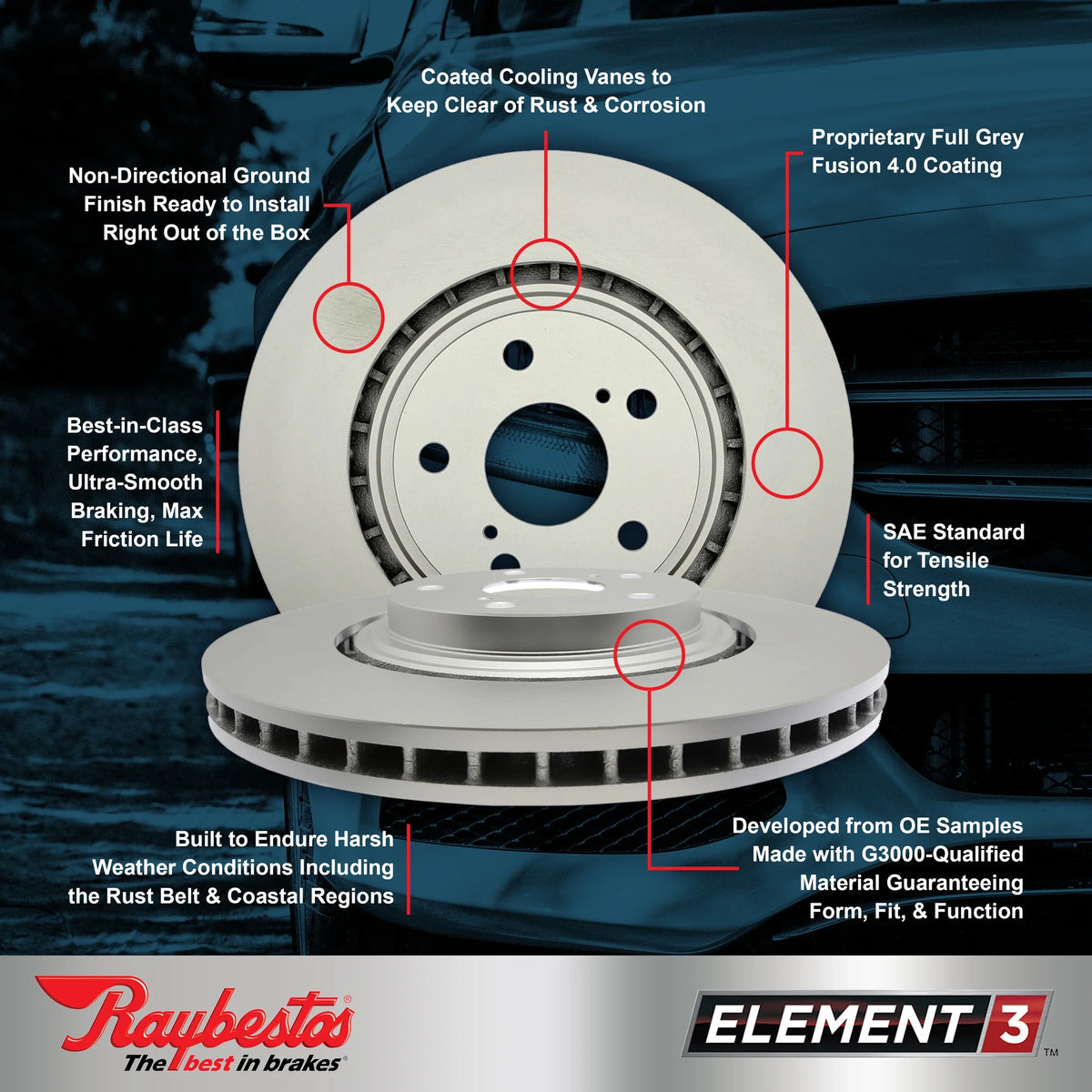 Raybestos 2007-2012 Specialty select: CX-7 Rotors, Performance 980524 Fits MAZDA