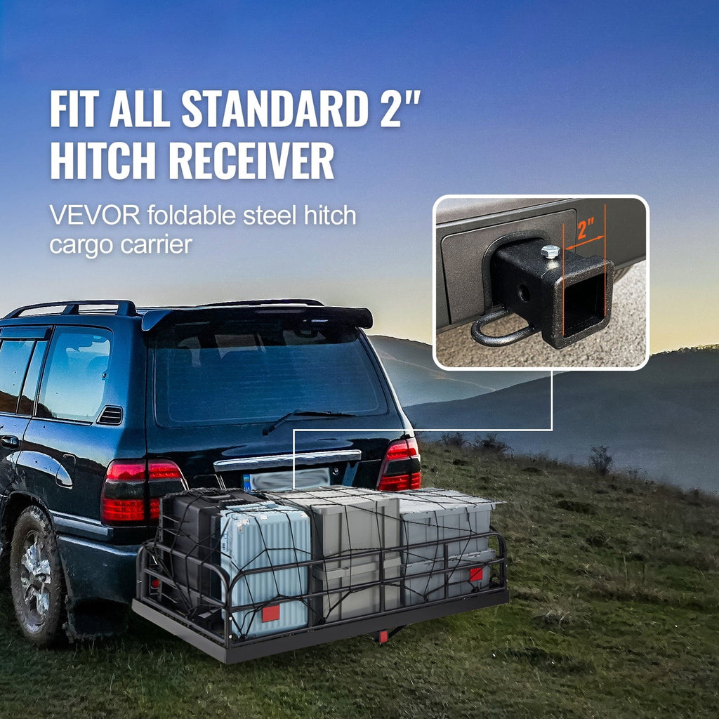 Fits Stabilizer Receiver & Cargo SKYSHALO Mount 2" Carrier 400lb Hitch 60x24x14in