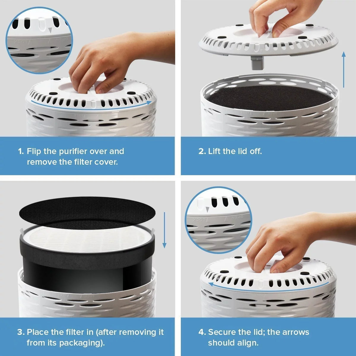 Filter LV-H132 Air and with True Bacteria, Hepa Purifier LEVOIT More for Smoke,