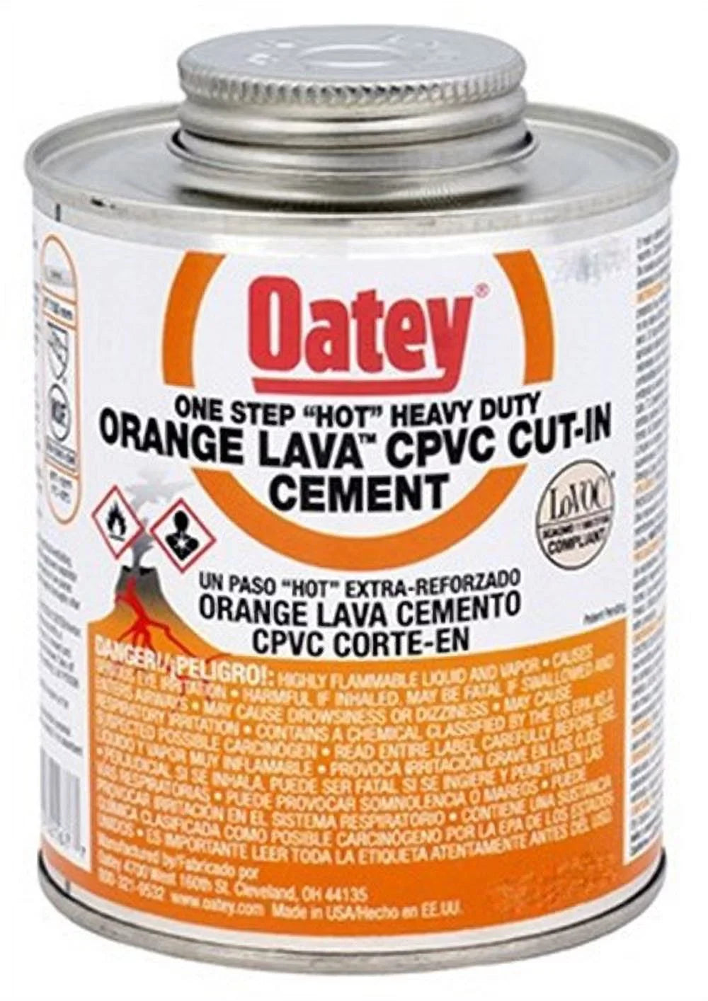 CPVC OATEY Cement Orange 32166 8OZ COMPANY Lav