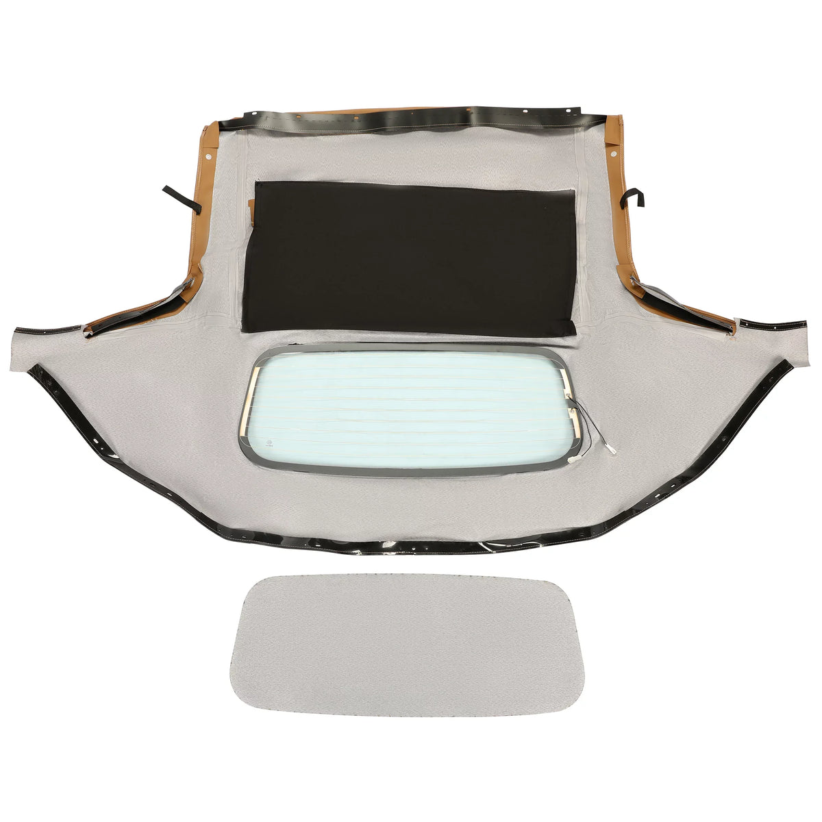 Kojem Glass Window Heated Sailcloth Vinyl Miata Convertible with Top for Tan 1990-2005 Mazda Soft