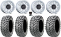Ceros 14" Black Mule Rhino Kawasaki Wheels Si Pro 26" FXT Tires Chamber