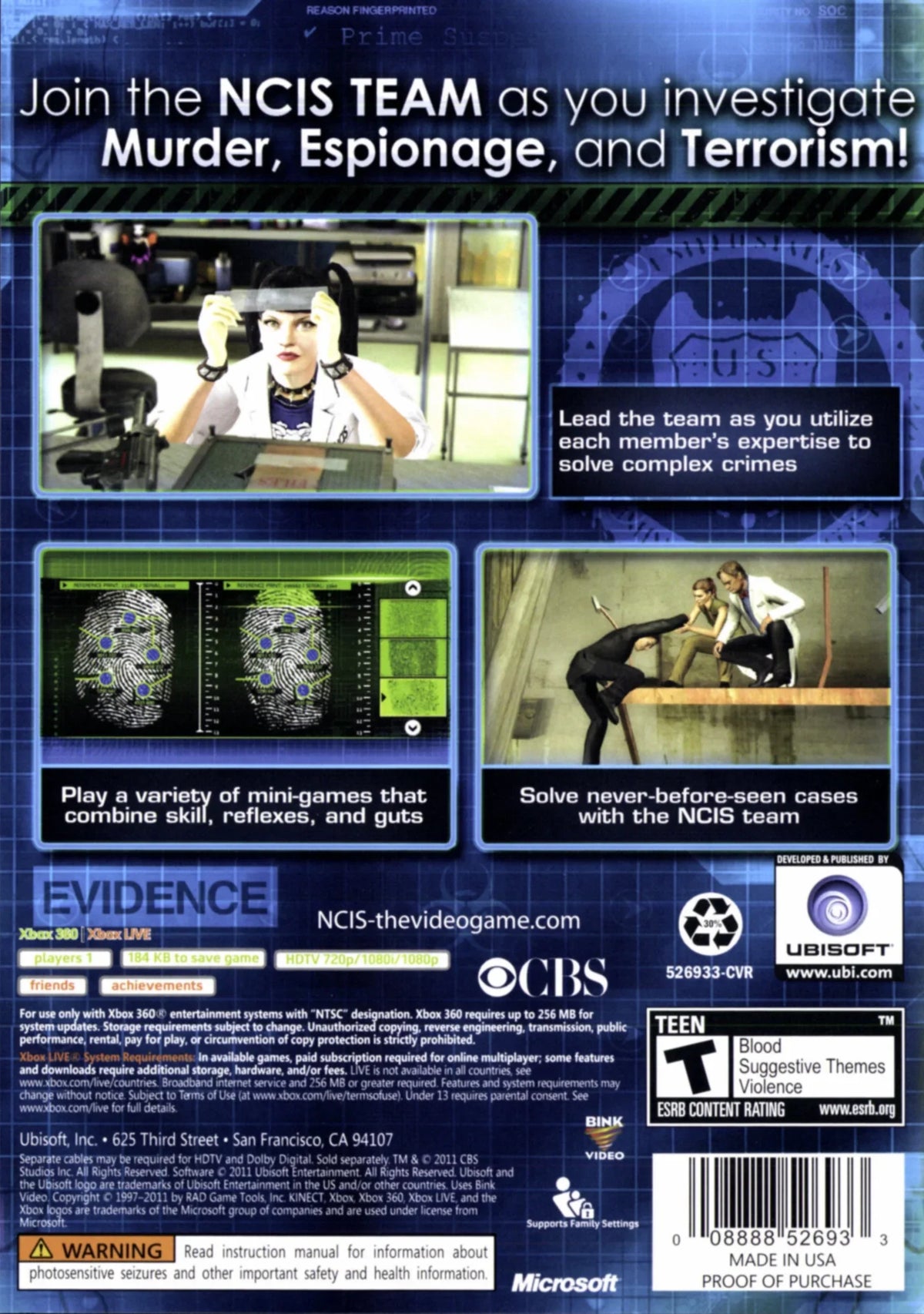 NCIS Xbox Series 360 Based On The TV -