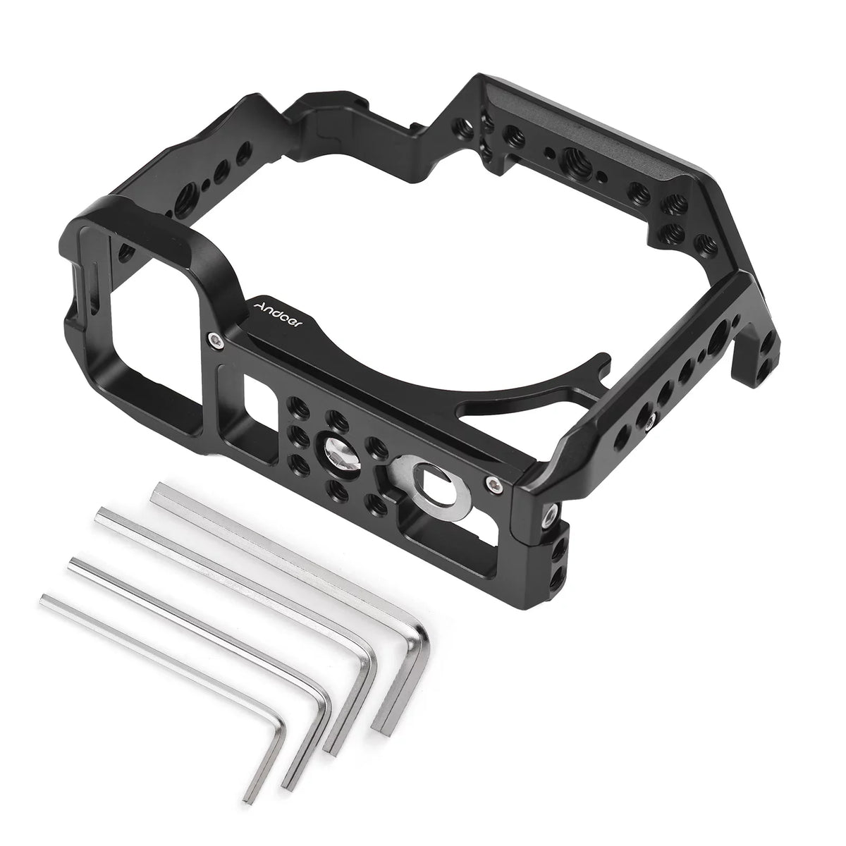 A7IV/ with Cage Alloy A7R4/ Cold Sony Holes A7M4/ Video A7S3 Shoe Numerous Screw Cage for Andoer Aluminum A1/ Mounts Replacement Inch 14