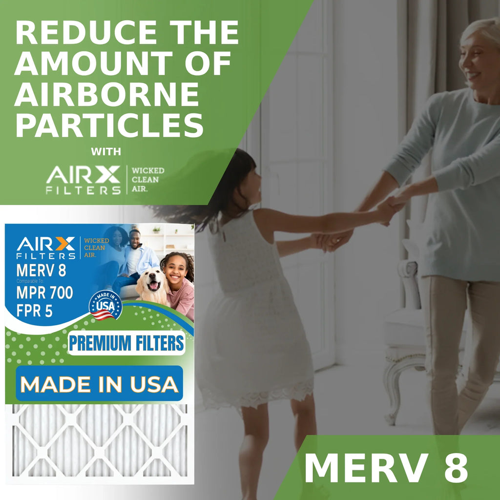 Comparable Compatible to WICKED 700 MERV with Filter Furnace by ReservePro Air FPR MPR 16x25x5 16x25x5 AIRX Made Filter 2 8 Pack & FILTERS 5 CLEAN USA AIR. Premium 4511