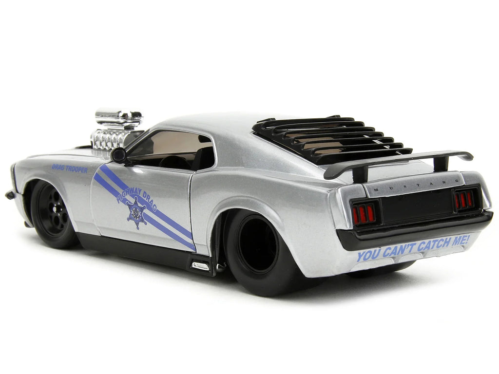 Trooper 429 Jada Drag Boss 1970 Car Diecast Mustang by - Muscle Series Model Highway 1/24 Bigtime Drag Ford Metallic Silver