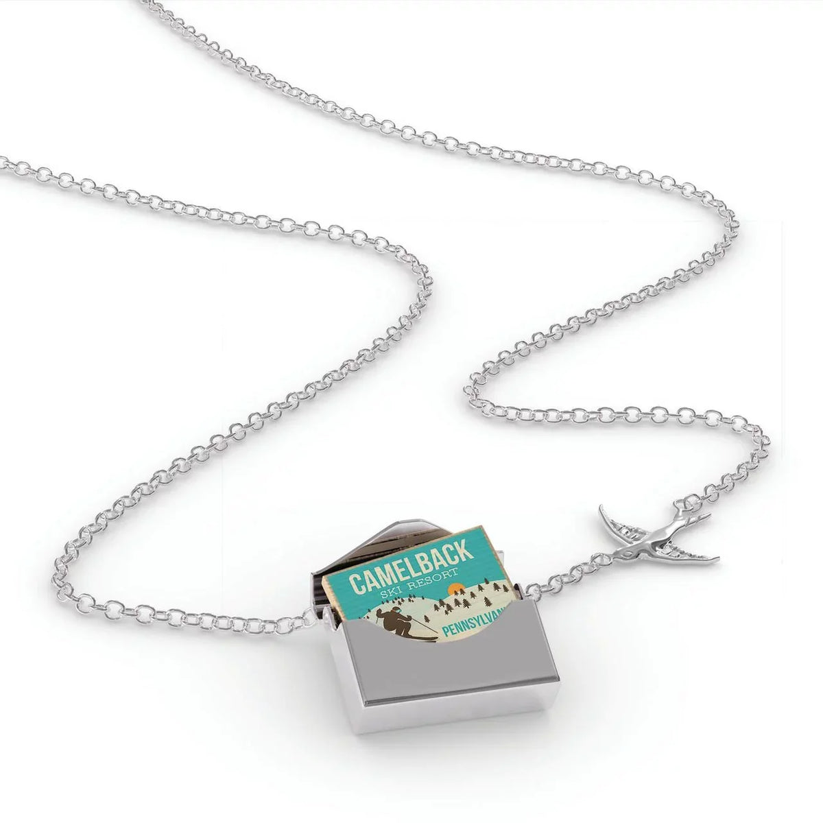 Resort in Resort Envelope silver Locket Pennsylvania Camelback Neonblond - Ski Ski a Necklace