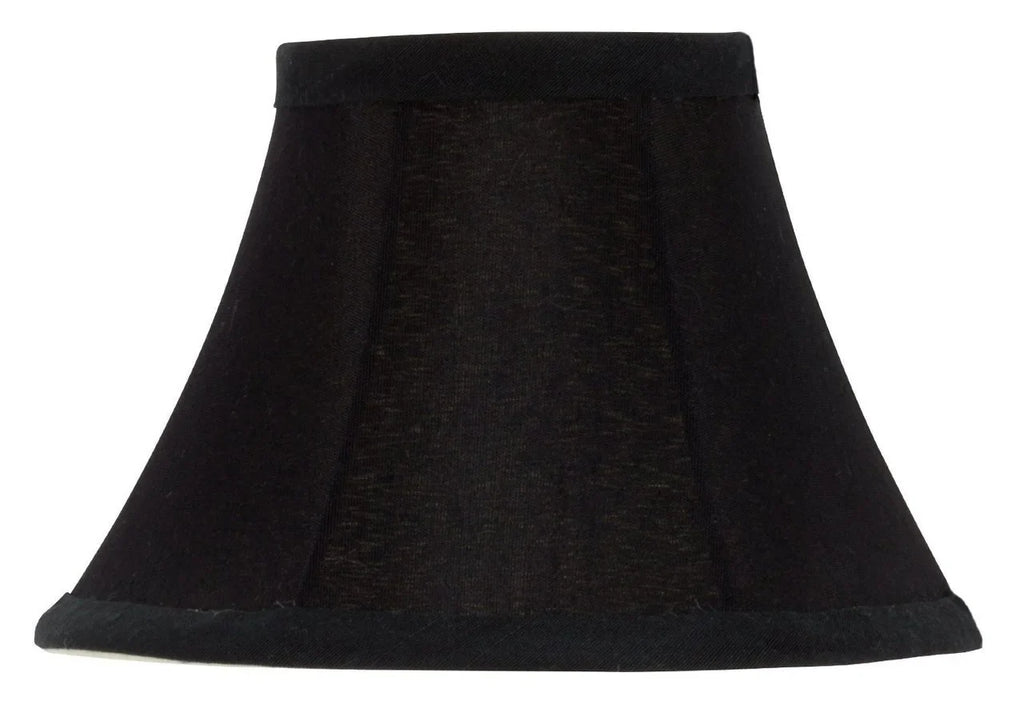 6 Set Shades Black Chandelier with Lamp of Lining Gold inch 2 Silk