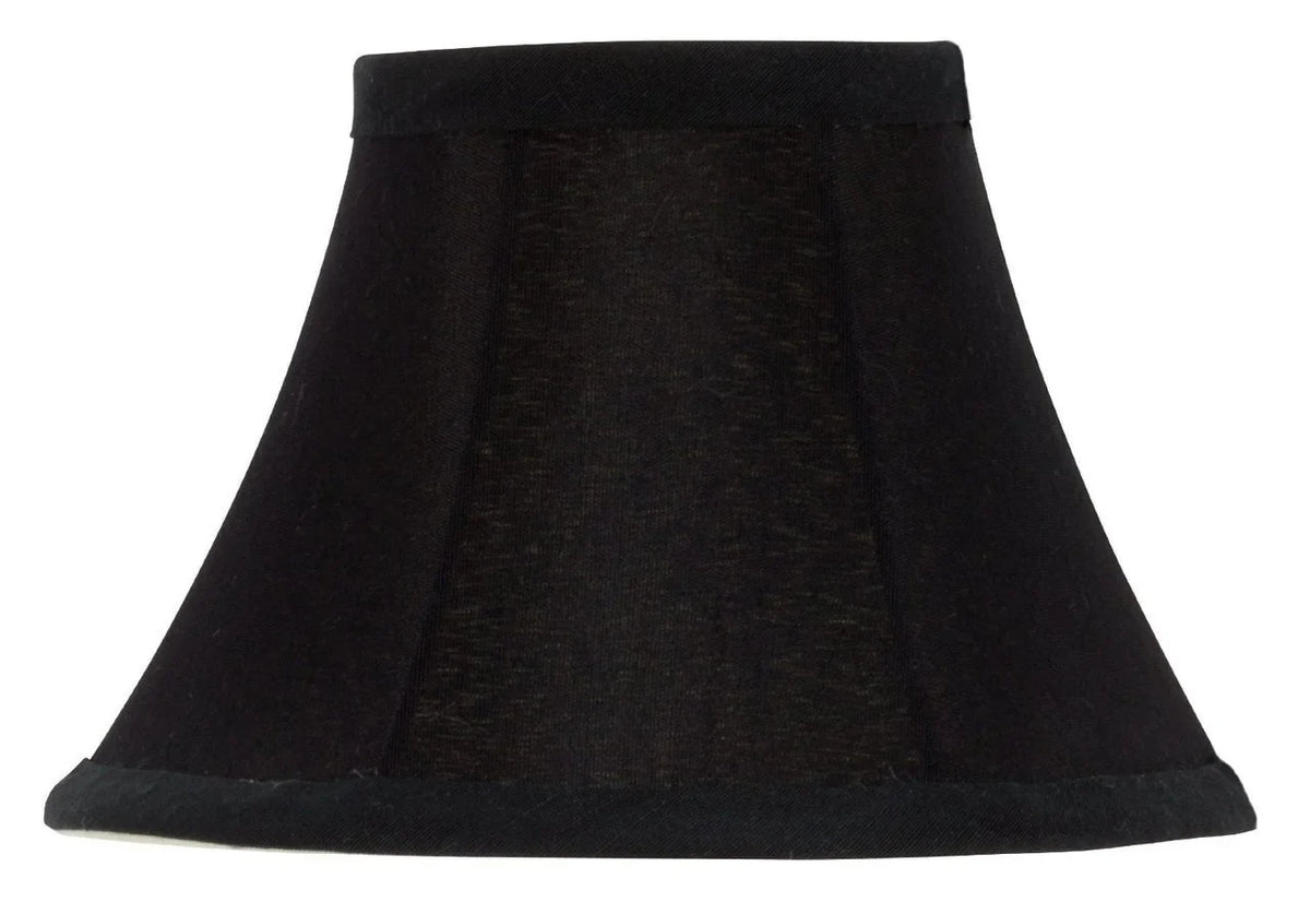 6 Set Shades Black Chandelier with Lamp of Lining Gold inch 2 Silk