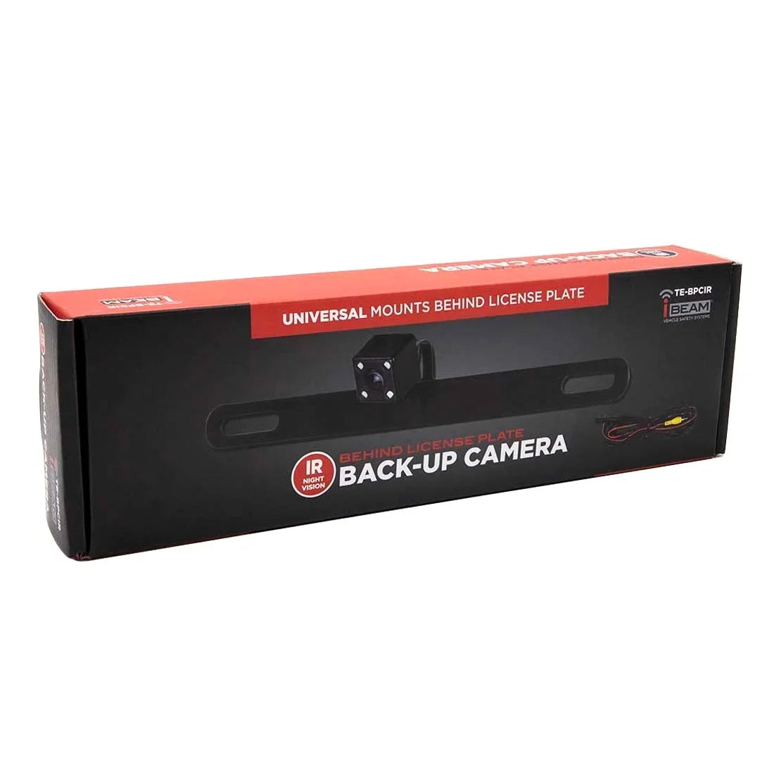 Mount Behind LEDs Backup Rear-View License w/ IR Camera Plate iBeam TE-BPCIR