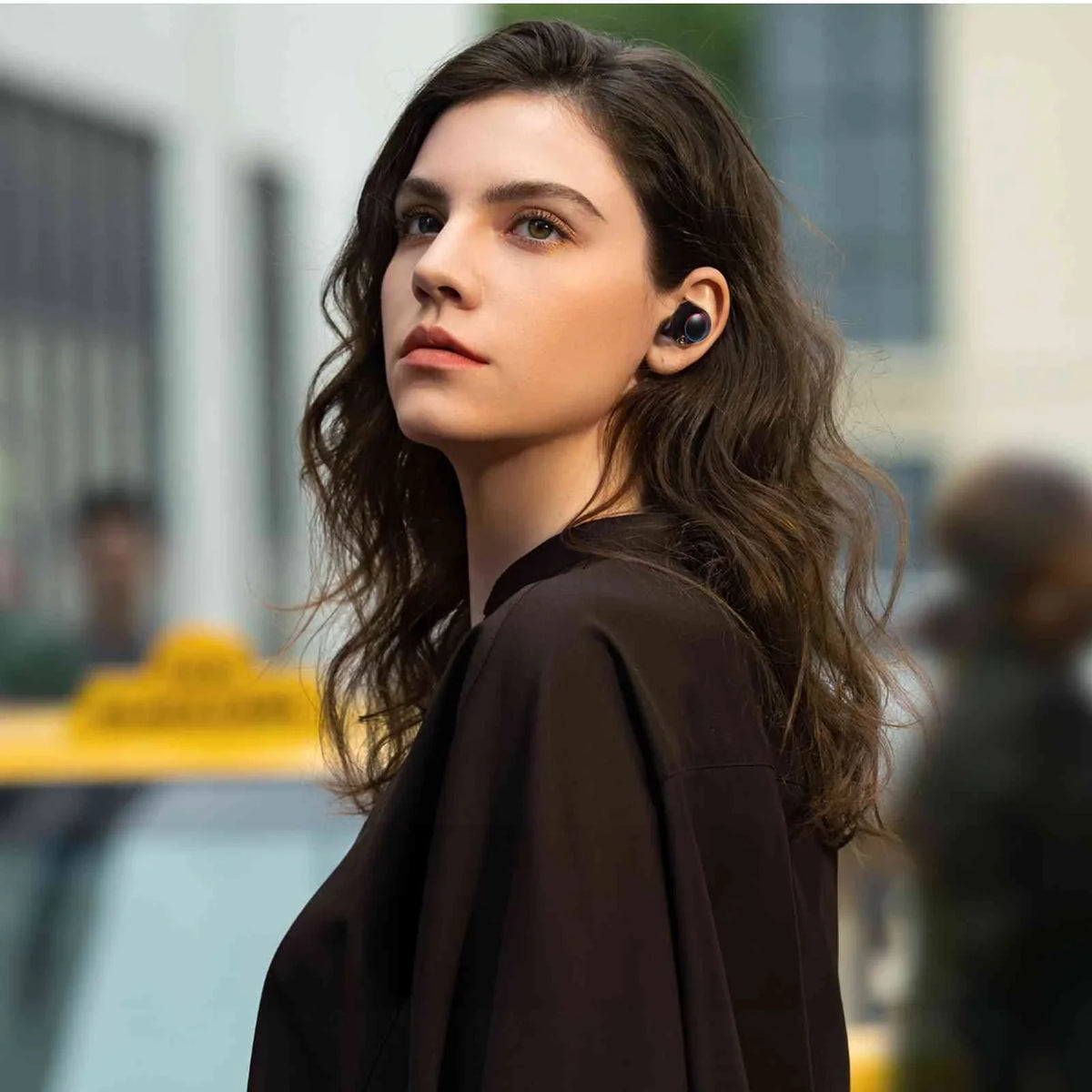 Resistance, Dual Bluetooth Earbuds Balanced, IPX5 True Case, Pro Wireless P11 Compatible Boost Bass + 5.2 Connect, with Lenovo Bluetooth UrbanX Charging Tab Black, Connection, Water