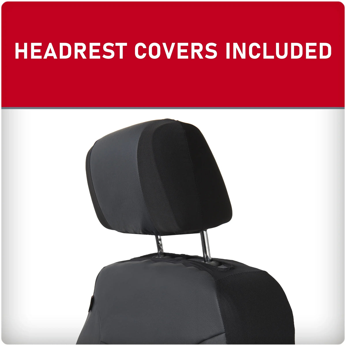 Vegan Seat Petersen Leather 43645WDI 3-Piece Black Covers, Dickies Car Genuine