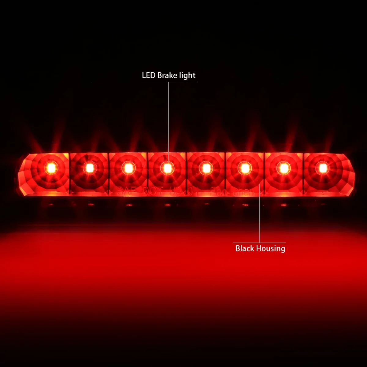 N210 08 Housing 04 Third For 06 Black Motoring DNA 07 Light 2009 3rd 2003 4Runner Toyota Lamp Stop Rear 3BL-4RUNNER03-LED-BK Tail LED Brake to 05