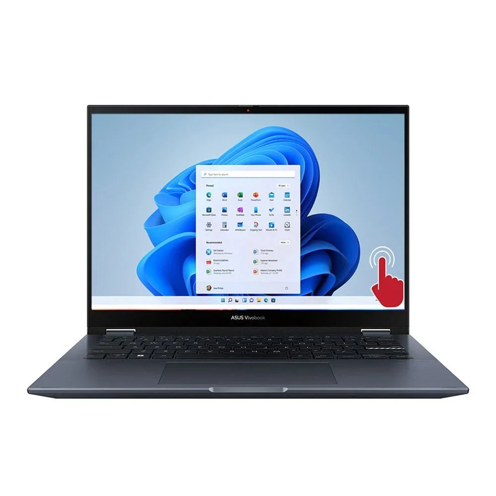 Core Drive ASUS Intel Gen Quiet 8GB 1.1GHz i3 Solid Computer BT TP3402ZA-OS34T UHD Processor DDR4 WiFi State Laptop Home S Graphics 11 Flip 2-in-1 12th Intel 256GB Windows RAM 14" Vivobook 1220P Blue