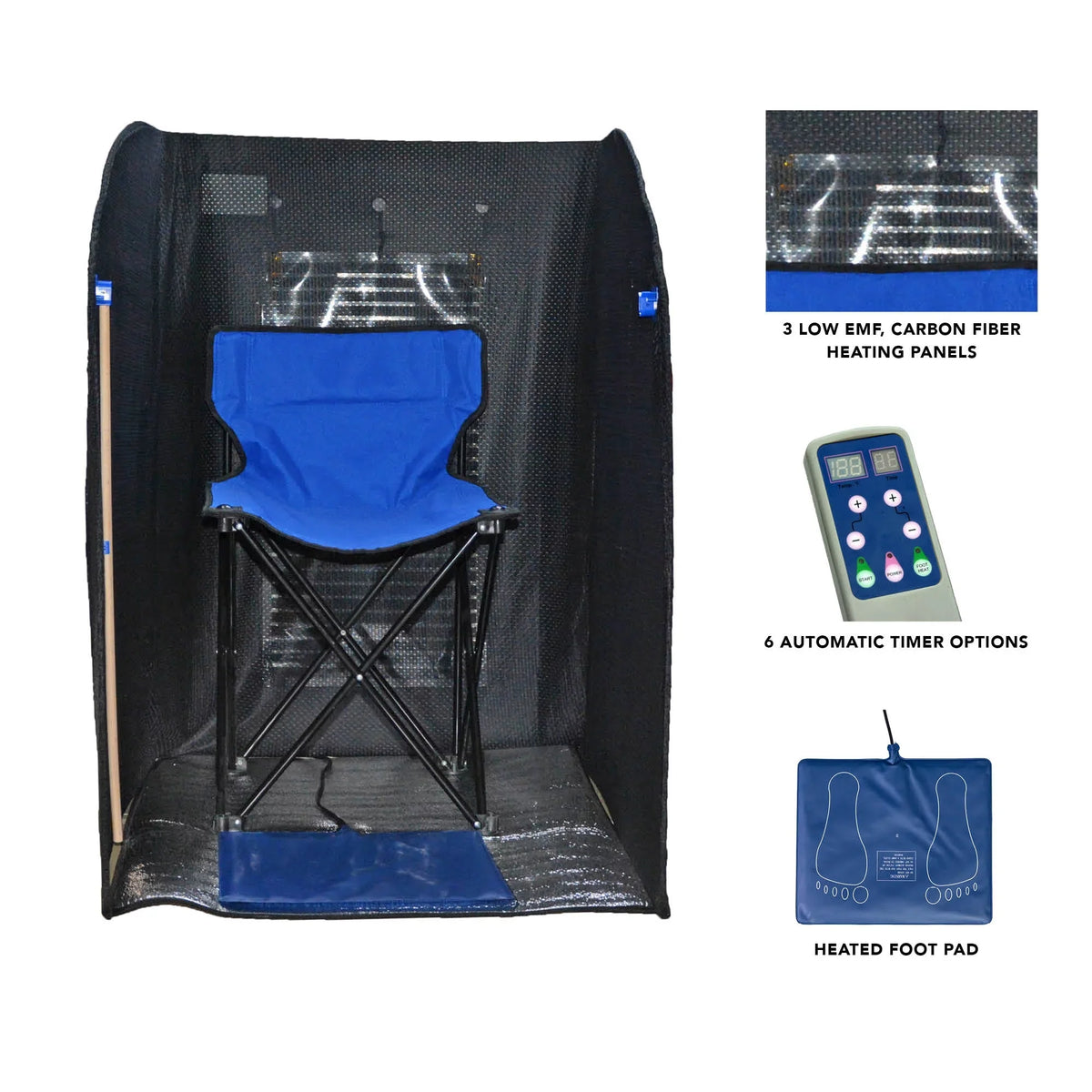 Chair FAR Sauna Pad, Panels, Floor Heat Wave Heated Portable Infrared Rejuvenator Carbon Personal Canvas with