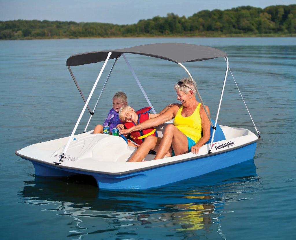 Sun with Dolphin Slider Canopy, 5 Blue Boat Seat Pedal Sun