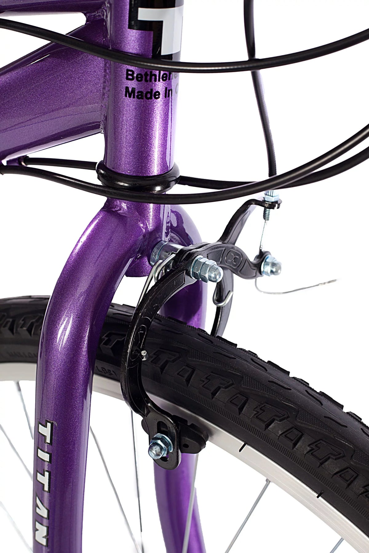 Wildcat Black and Women's Purple Mountain 18-Speed Titan Bike,