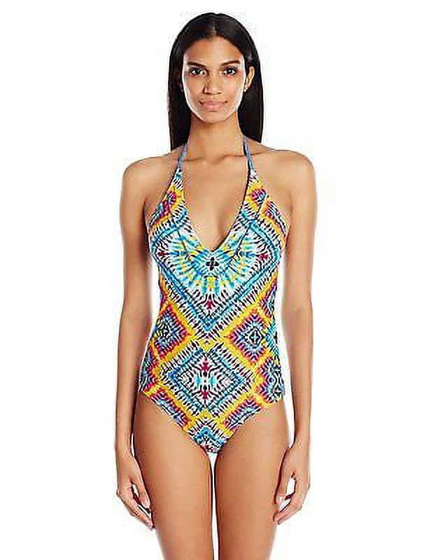 Simpson Maillot Back Swimsuit, 1Piece New TyeDye $104 Lace S Surfside 9452-2 Jessica