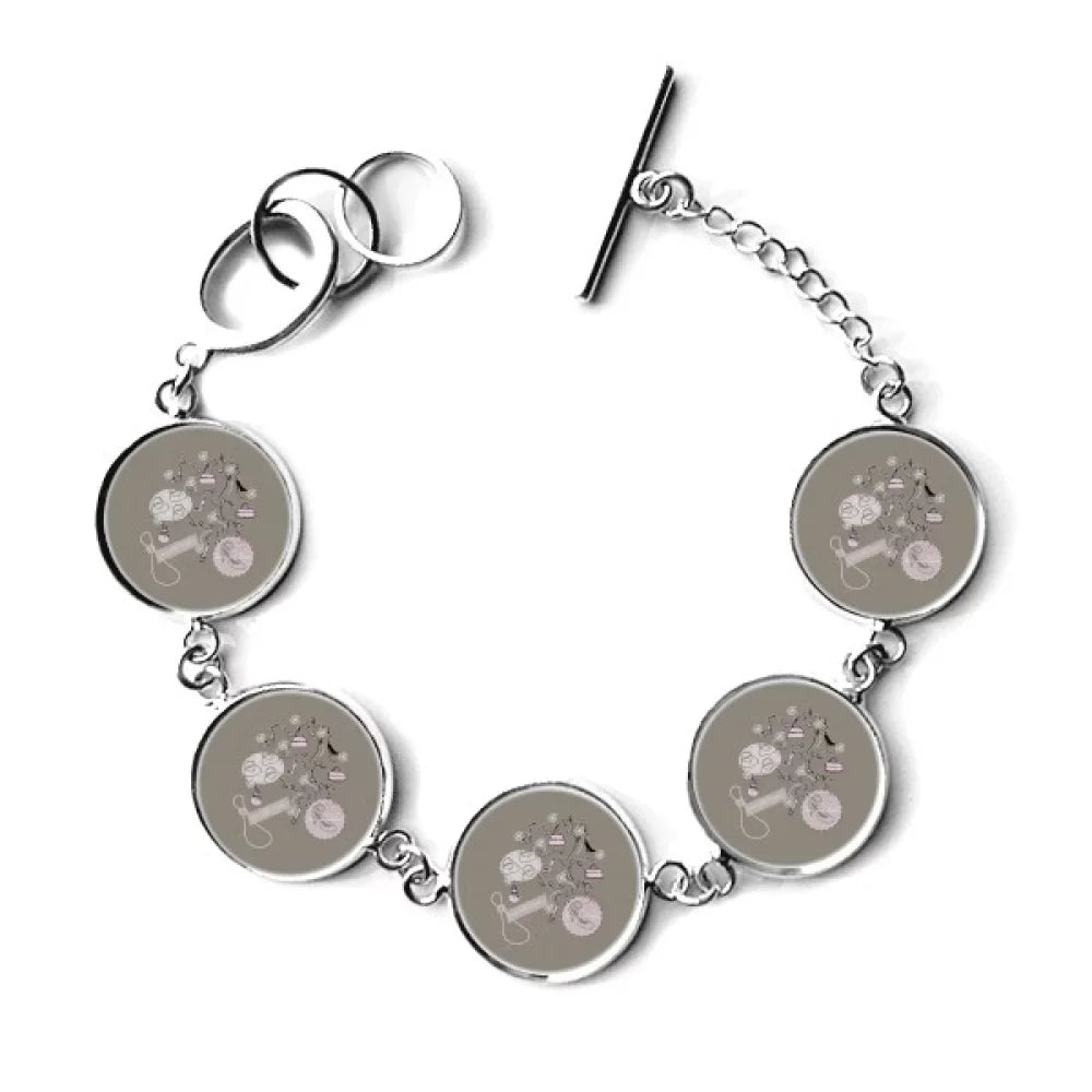 Bracelet Heels Chain Charm Bag Pattern Flower Jewelry Shoes Bangle High
