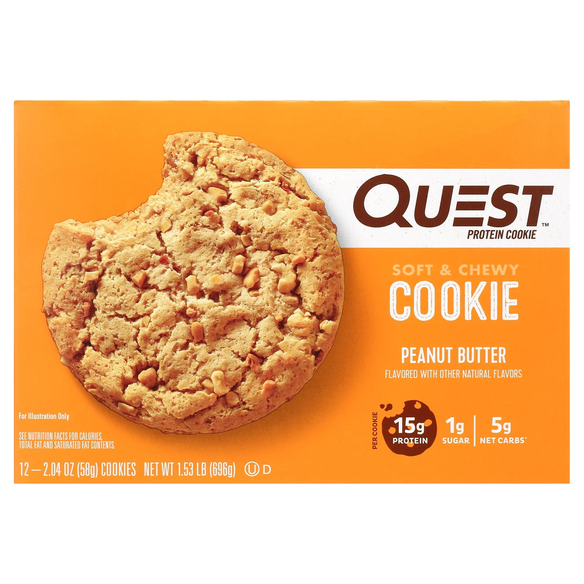 Cookie, Quest Protein, Peanut Protein Ct Butter, 15g 12