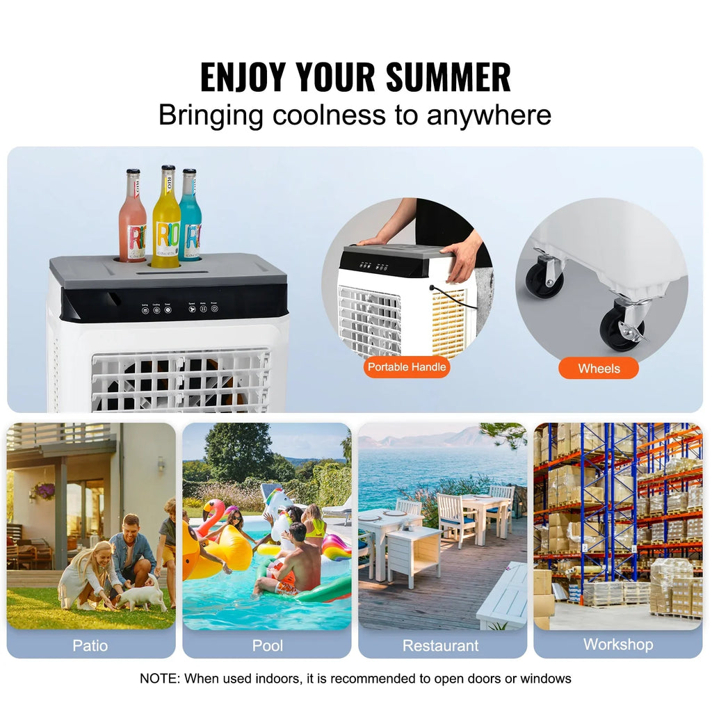 Cooler Air Gal Evaporative Timer 3-in-1 Swamp 7 Cooler 12h SKYSHALO CFM 2100 Humidifier