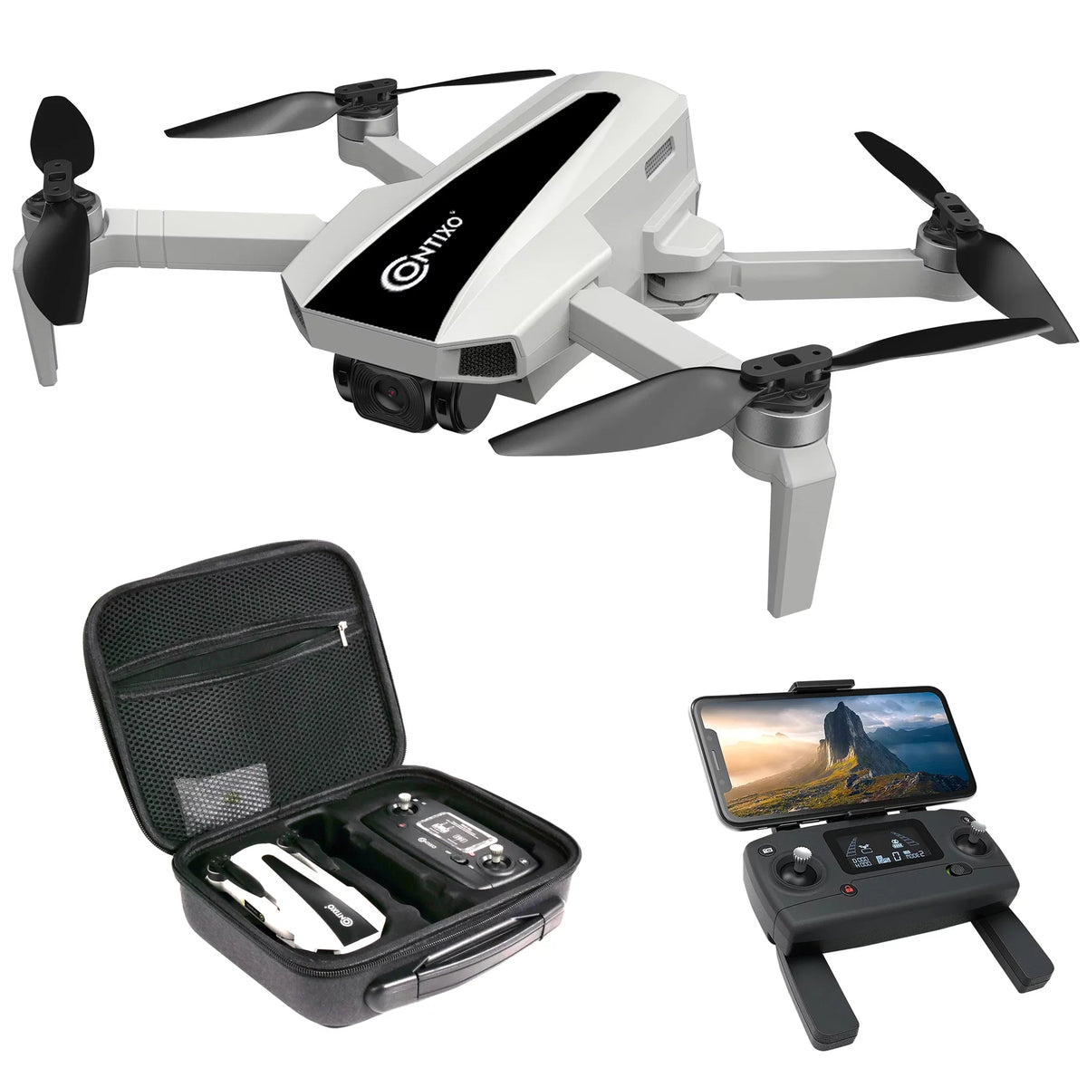 FPV Drone Quadcopter Pro for Foldable Beginners Wifi and GPS Adults with Camera, 2.5K F31 Contixo