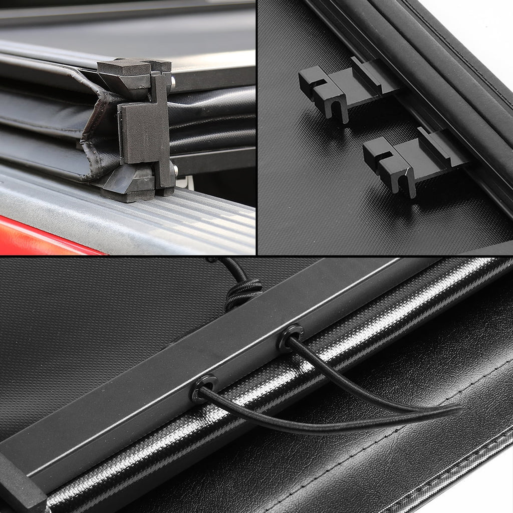 to Soft Motoring Adjustable 6' 2019 Toyota Tri-Fold Trunk DNA Tonneau for Cover Bed 18 Fleetside Top 2016 Tacoma TTC-TRISOFT-060 17