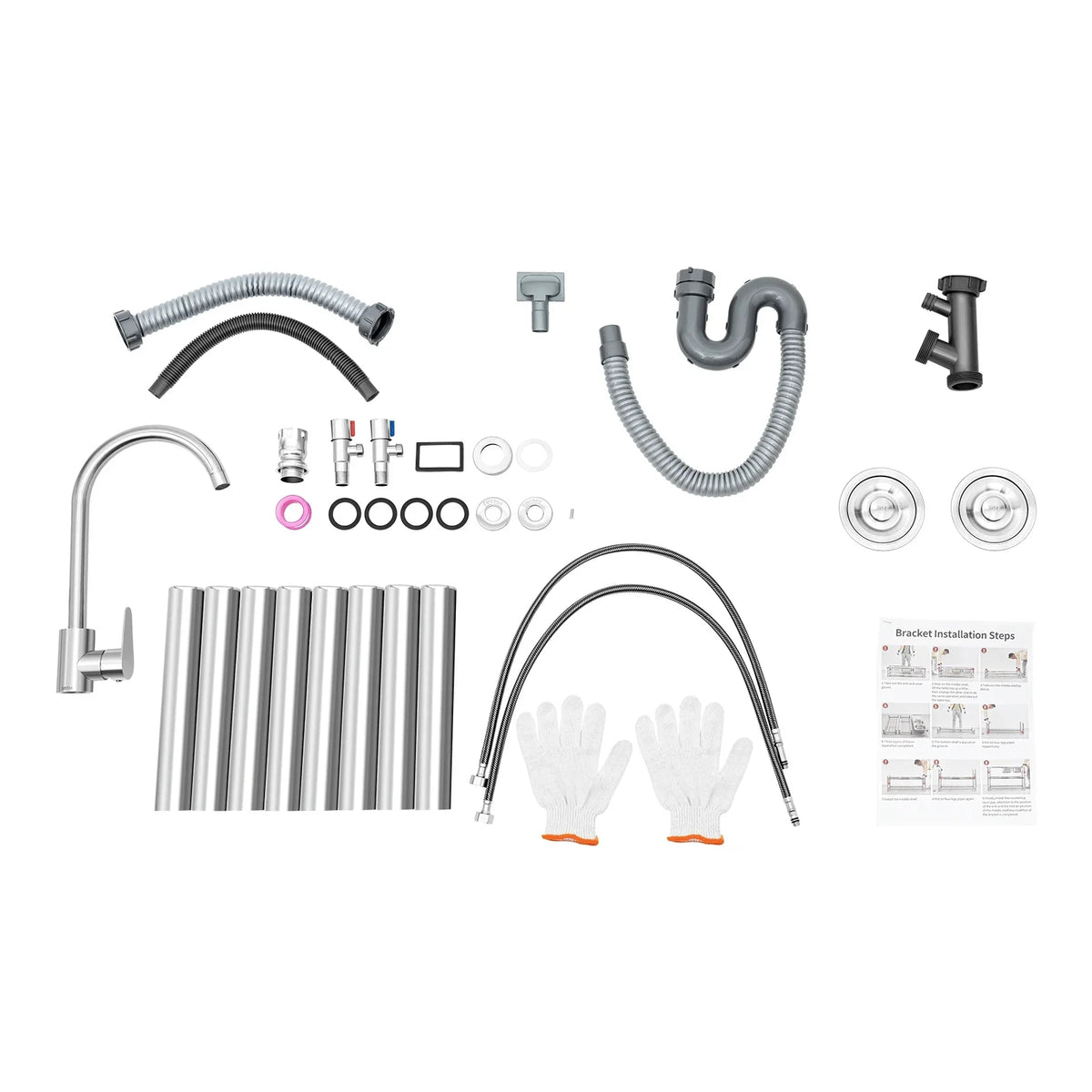 Prep Bowls Steel w/ Commercial Kitchen Catering Catering Utility w/Faucet Stainless Table Kitchen 2 Sink Bowls Home Prep 304 Drainboard Kitchen Sink Catering Sink +Shelf Bowl Prep 2 Table Bowl