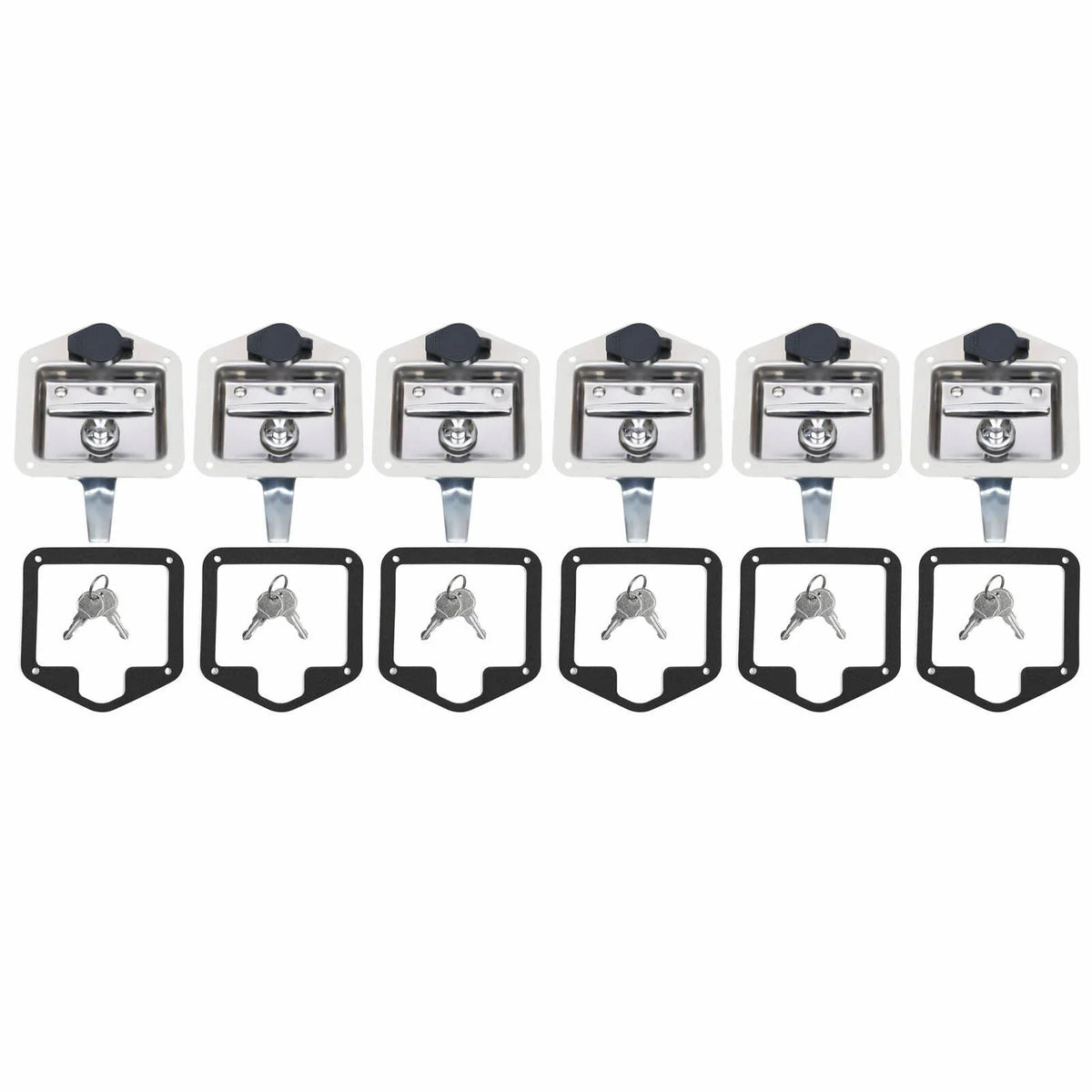 Tool Door Keys 6 of Folding w/ Lock 12 T-handle RV Set Latch Steel Box Stainless