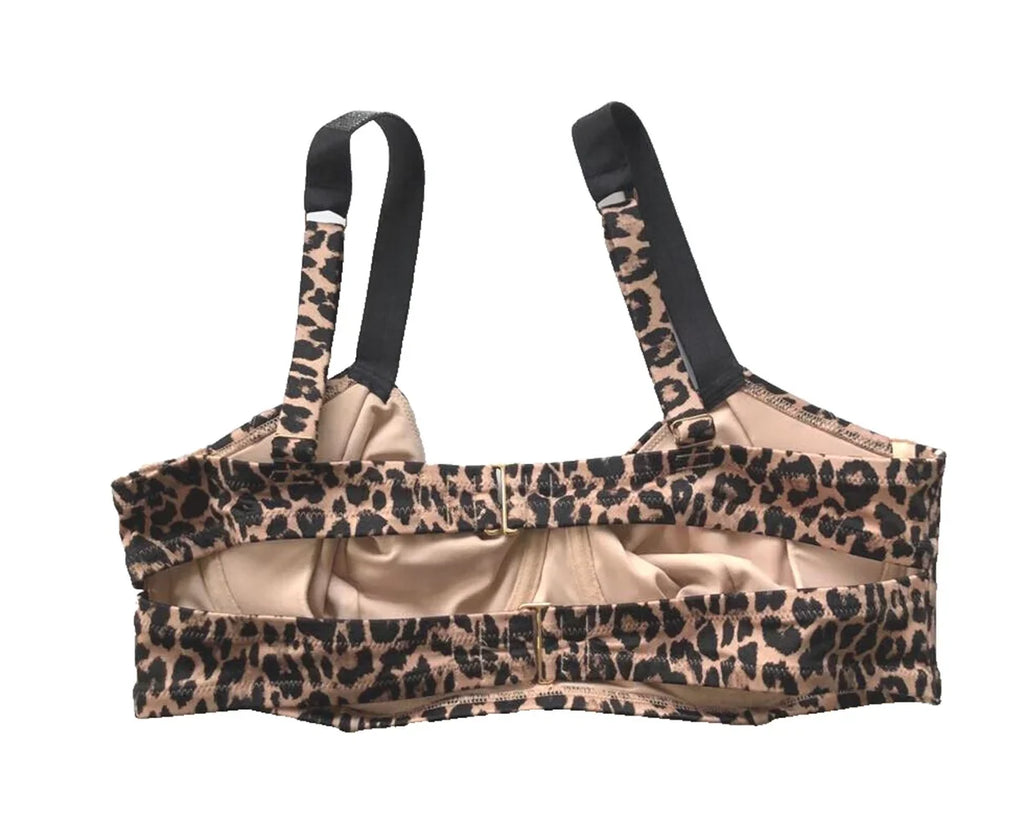 38D Strap Swim Top Size Animal Print Secret Bikini NWT Wicked Shine Victoria’s