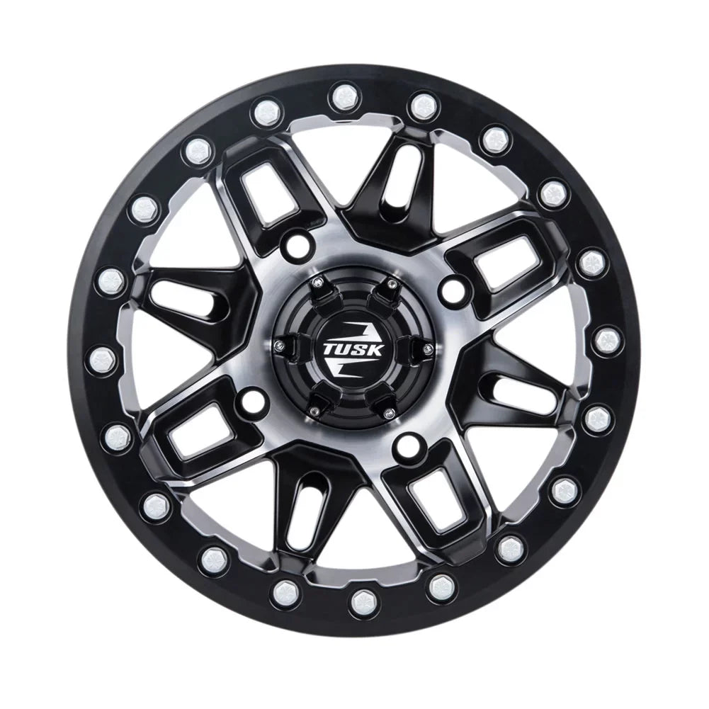 15x7 2021-2022 For 4/137 5.0 Defender Wheel Lone HD10 Tusk Beadlock CAN-AM Wasatch Machined/Black Star 2.0 + Pro