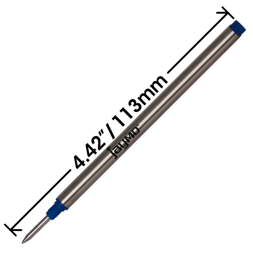 Refill - 24 in Blue Montblanc 4.44 Replacement Jaymo 113 Rollerball for 105159 Pen - Measures mm / - Long