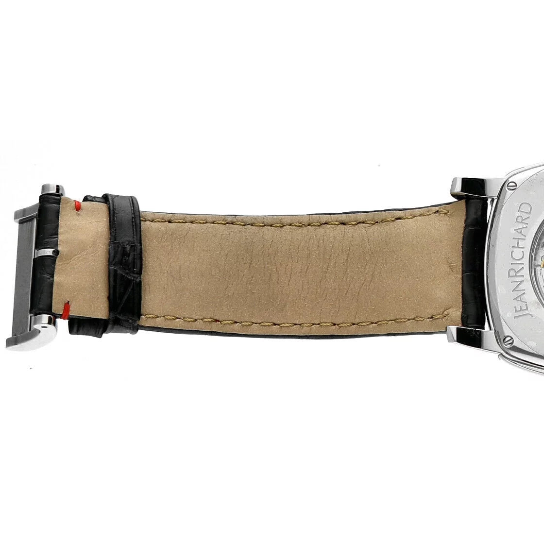 XL Leather Watch Men's Moonphase Steel 46016 Richard Jean TV Automatic Screen