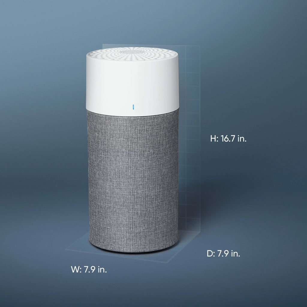 Blueair with Bacteria Mode and Auto HEPA Pure Room Small Technology Viruses Dust, with Washable for Purifier Smoke, Pollen, Blue Pre-Filter Allergies, and Auto 411 Silent Air Dander, Pet