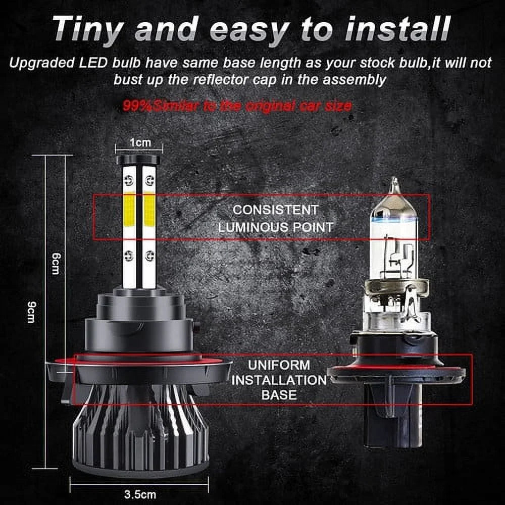 Kit High/Low & Headlight 2007 Country For Town Beam LED 2006 2005 Chrysler Bulbs